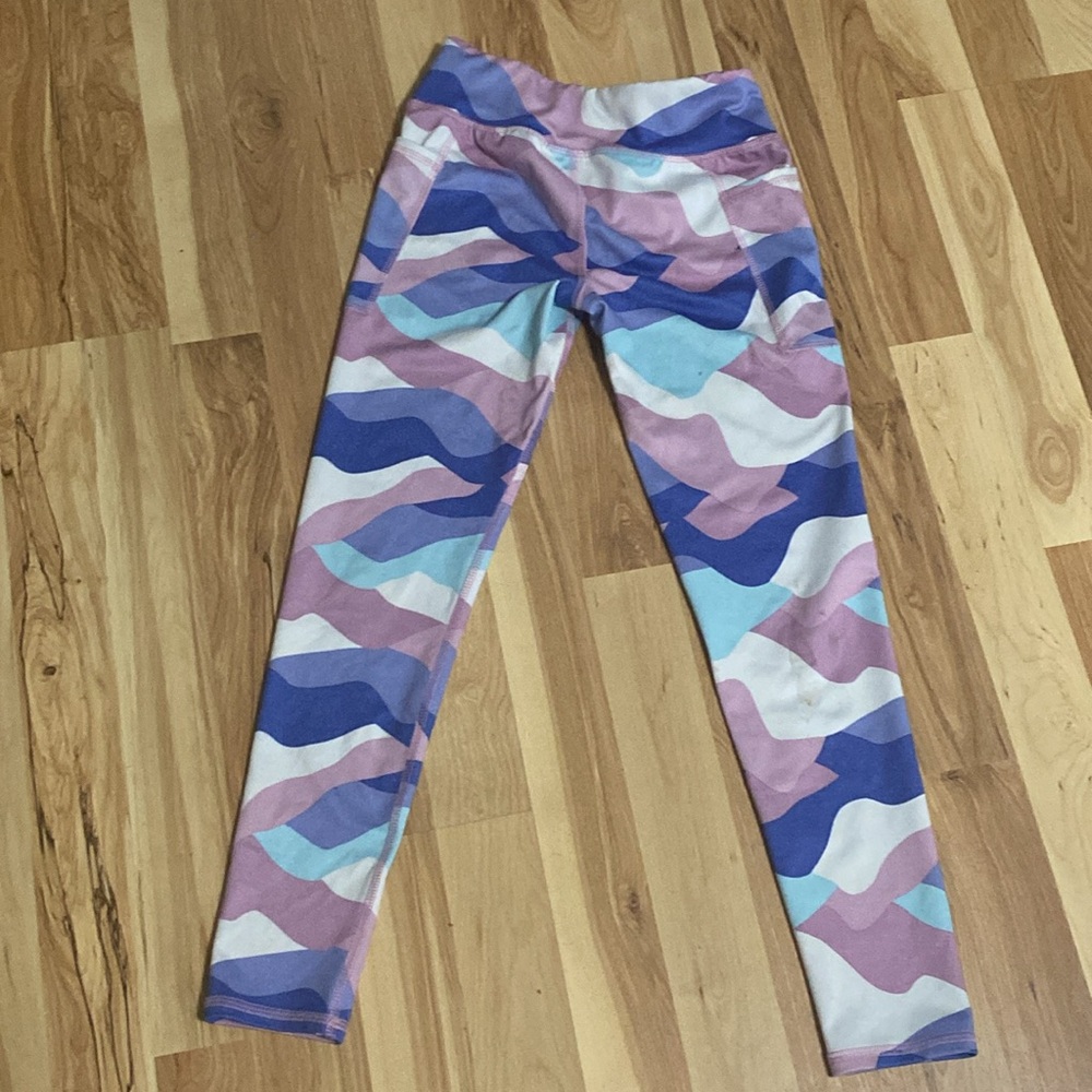 Colerful camo print leggings whith pockets - Picture 2 of 2